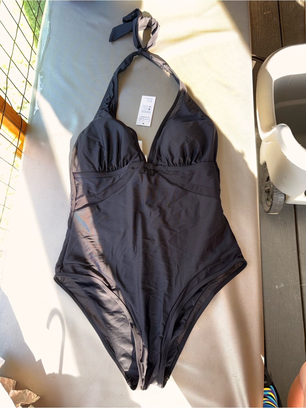 Lively Black Halter One-Piece Swimsuit